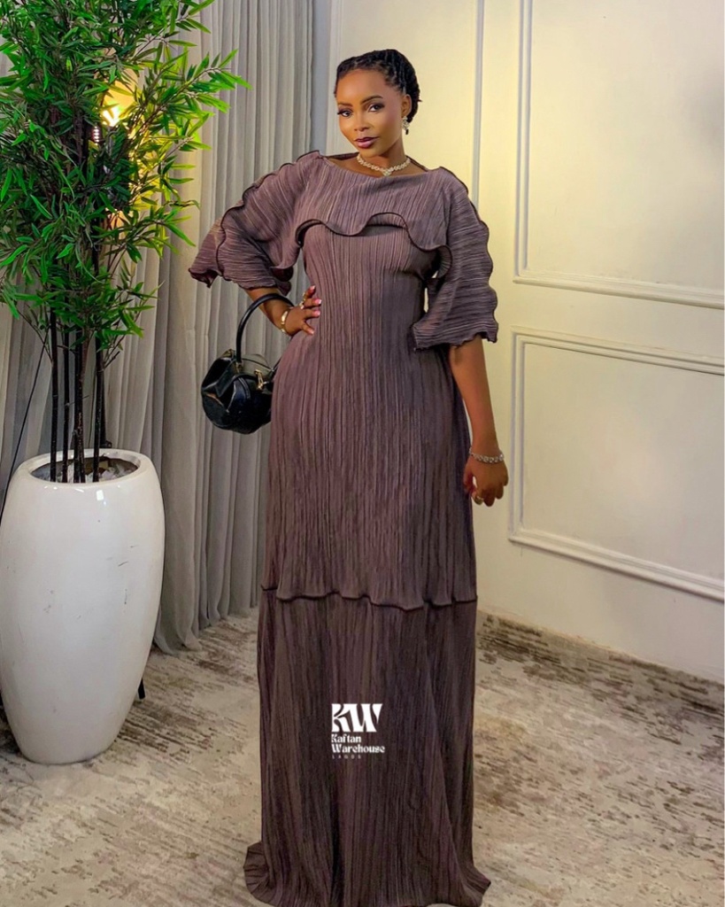 [KW-FG-ADUNNI-M] ADUNNI PLISSÉ MAXI DRESS (M)