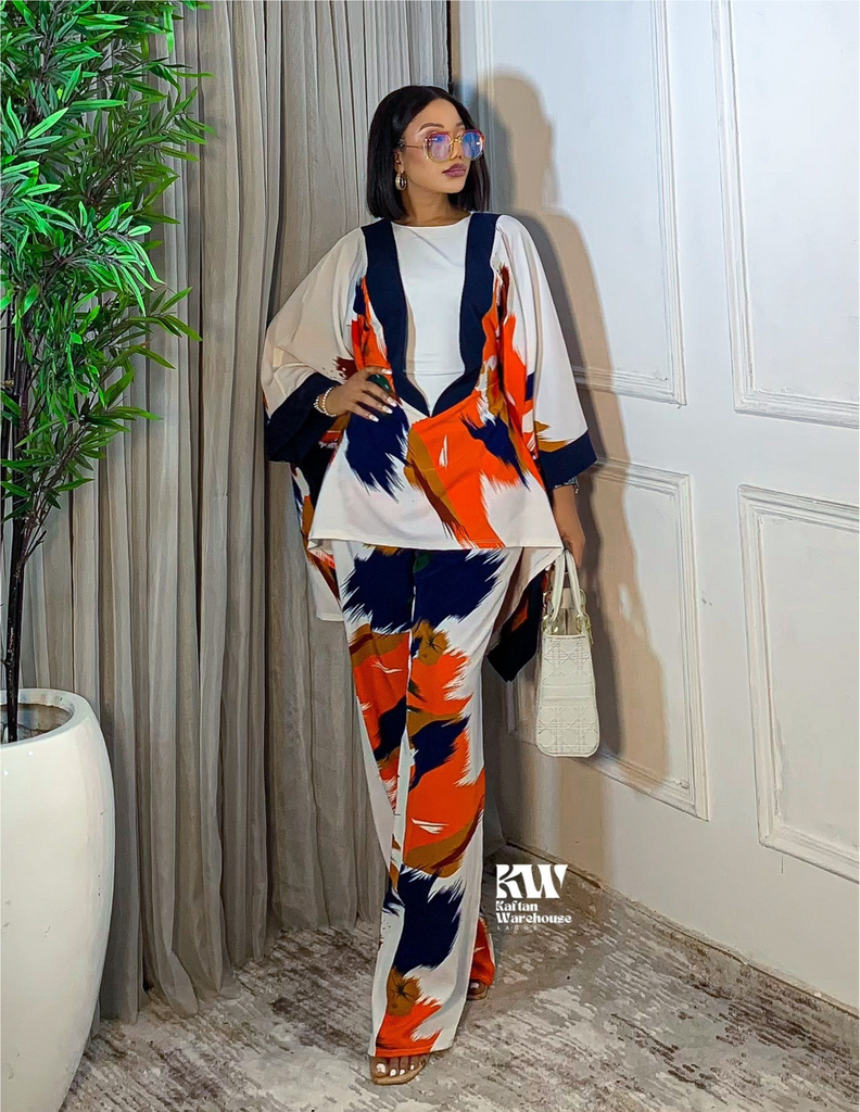 [KW-FG-CHARLOTTE-NVY-M] CHARLOTTE 2 PIECE SET - NAVY ACCENT (M)