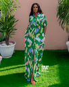 Aurora Waist Cincher Maxi Shirt Dress  - Green
